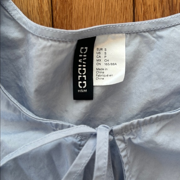 H&M Light Blue Ruffle Blouse - Picture 2 of 3